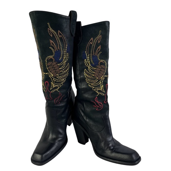 Gianni Bini NEAL Embroidered Cowboy Western Boots Sz 7M - Picture 1 of 10
